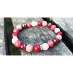 VARÁZSCSÓK rózsakvarc, narancs angyal aura, rodonit, jáde ásványkarkötő