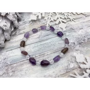 CSILLAGKAPU szuper hetes / hegyikristály ásványkarkötő