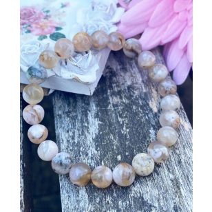 Virág achát karkötő