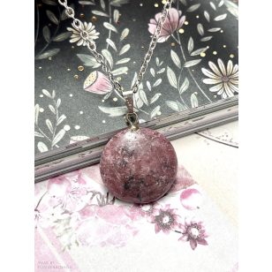 Rodonit korong medál (kérheted lánccal, vagy anélkül)