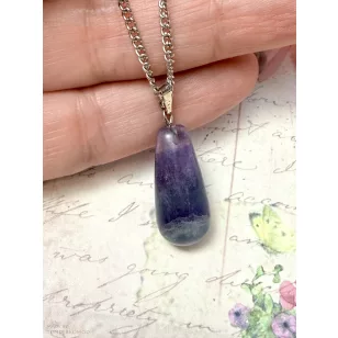 Fluorit csepp medál (lánccal is kérheted)