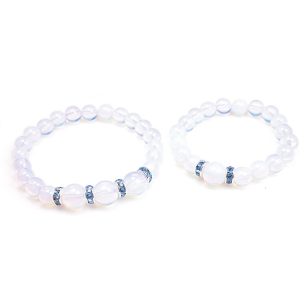   Misztikus Védelem opalitból készült Anya-Lánya karkötő szett