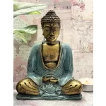 Meditáló Buddha szobor - közepes méret