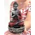 NAMASTÉ Buddha mécsestartó szobor 17 cm - bordó/ezüst