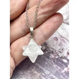 Hegyikristály MERKABA medál (lánccal is kérhető)