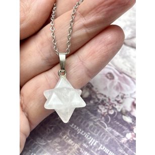 Hegyikristály MERKABA medál (lánccal is kérhető)