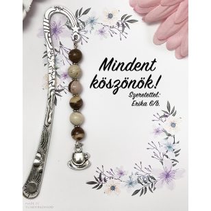 Kávérajongó pedagógus napi köszönet könyvjelző