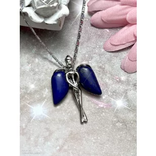   Lápisz lazuli őrangyal, angyalka medál (lánccal is kérhető)