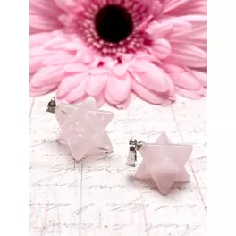 Rózsakvarc MERKABA medál (lánccal is kérhető)