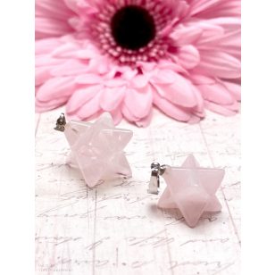 Rózsakvarc MERKABA  medál (lánccal is kérhető)