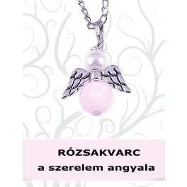    A SZERELEM ANGYALA rózsakvarc angyal medál (lánccal is kérheted)