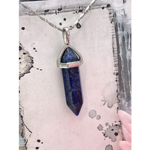 Lápisz lazuli kettős végű VOGEL medál (lánccal is kérhető)