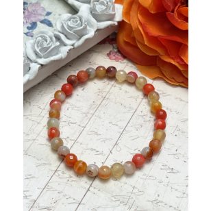 ÖRÖK NAPSÜTÉS - Fazettált achát karkötő