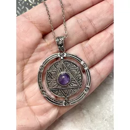   KÉT VILÁG ÖSSZEFONÓDÁSA ametiszt amulett medál (lánccal is kérhető)