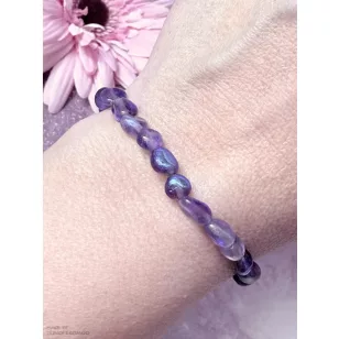 Ametiszt aura ásványkarkötő 