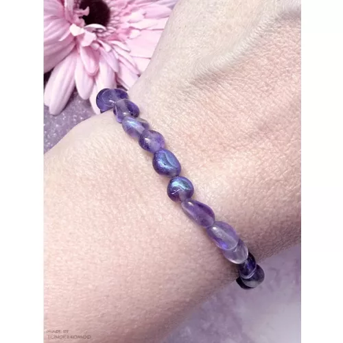 Ametiszt aura ásványkarkötő 