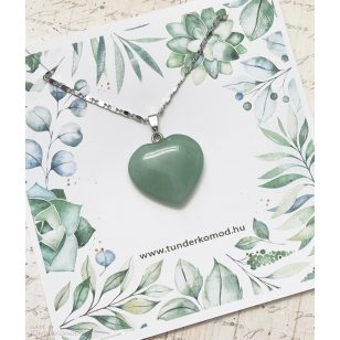 Aventurin szív medál (lánccal is kérheted)