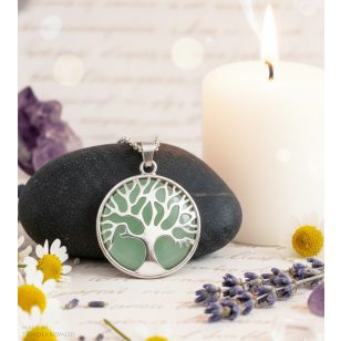   Aventurin ÉLETFA korong medál (kérheted lánccal, vagy anélkül)