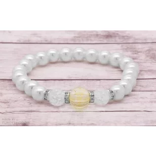   ️ SKORPIÓKnak Egészségbevonzó citrin / hegyikristály / teklagyöngy karkötő 