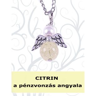 A PÉNZVONZÁS ANGYALA - citrin angyalka nyaklánc