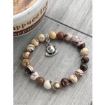 CAPPUCCINO JÁSPIS karkötő (kávéscsésze függővel vagy anélkül)