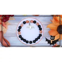   BATTY, a barátságos vámpírdenevérlány ásványkarkötő Halloweenra