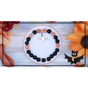   BATTY, a barátságos vámpírdenevérlány ásványkarkötő Halloweenra