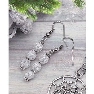 Hegyikristály fülbevaló