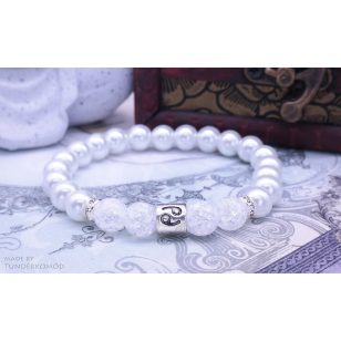   RÁK horoszkópos karkötő hegyikristállyal és teklagyönggyel