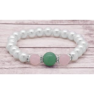 MÉRLEGeknek Szerelembevonzó jáde / rózsakvarc karkötő 