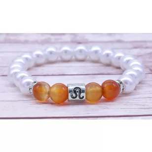 ️ OROSZLÁN horoszkópos karkötő karneollal