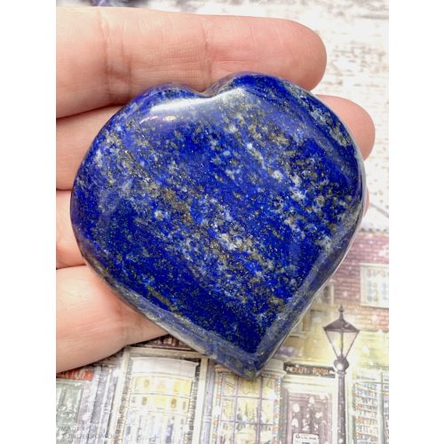 Lápisz lazuli szív marokkő 6x6 cm