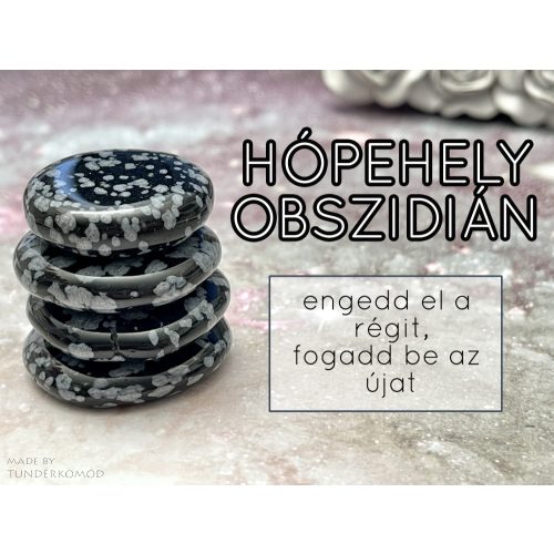 Hópehely obszidián korong