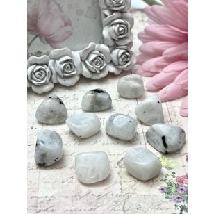 Szivárvány holdkő marokkő, dobcsiszolat (15 mm)