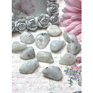 Szivárvány holdkő marokkő, dobcsiszolat (kb. 20-25 mm)