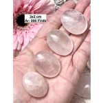 Rózsakvarc lapos marokkő (több méretben)