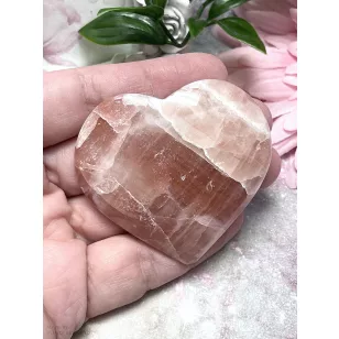 Rózsa kalcit szív 3x4 cm