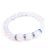 Misztikus Védelem opalitbóll készült karkötő - kék strasszos köztessel