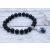 Szodalit VÉDŐANGYAL karkötő fekete színű teklagyöngyökkel