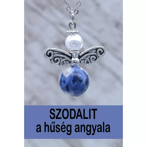  A HŰSÉG ANGYALA szodalit angyal medál, kérheted lánccal is