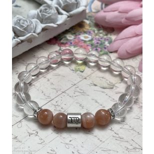    SZŰZ horoszkópos karkötő napkővel és hegyikristállyal