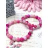 Matt pink achát ásványkarkötő (gyerekméretben is!)