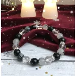 "VÉDELMEZŐ" karkötő (hegyikristály, turmalinkvarc, ónix)