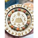 ŐSZI HARMÓNIA ásványkarkötő (regalit jáspis, citrom kalcit és unakit)