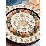 ŐSZI HARMÓNIA ásványkarkötő (regalit jáspis, citrom kalcit és unakit)