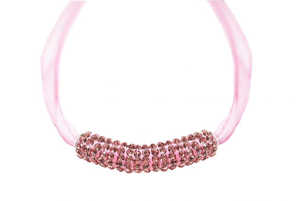 MAGIC SHAMBALLA nyaklánc organza szalagon - rózsaszín MAGIC SHAMBALLA nyaklánc organza szalagon - rózsaszín